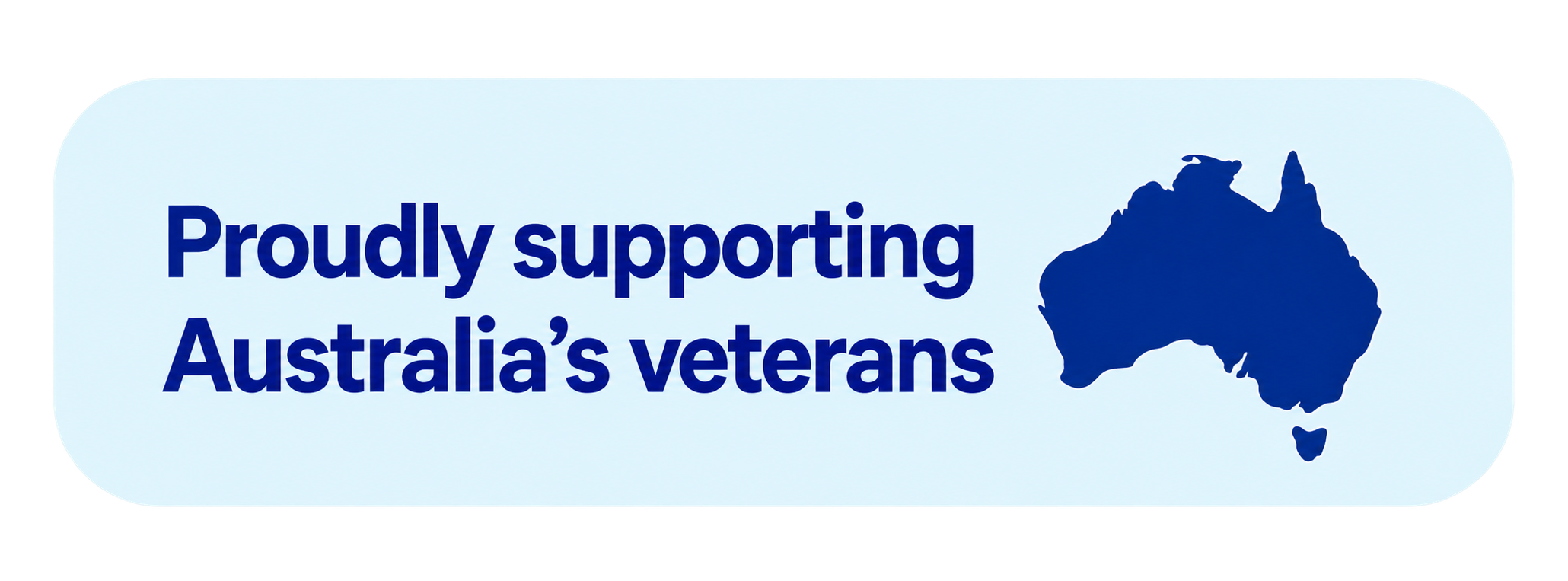 Proudly supporting Australia's veterans badge