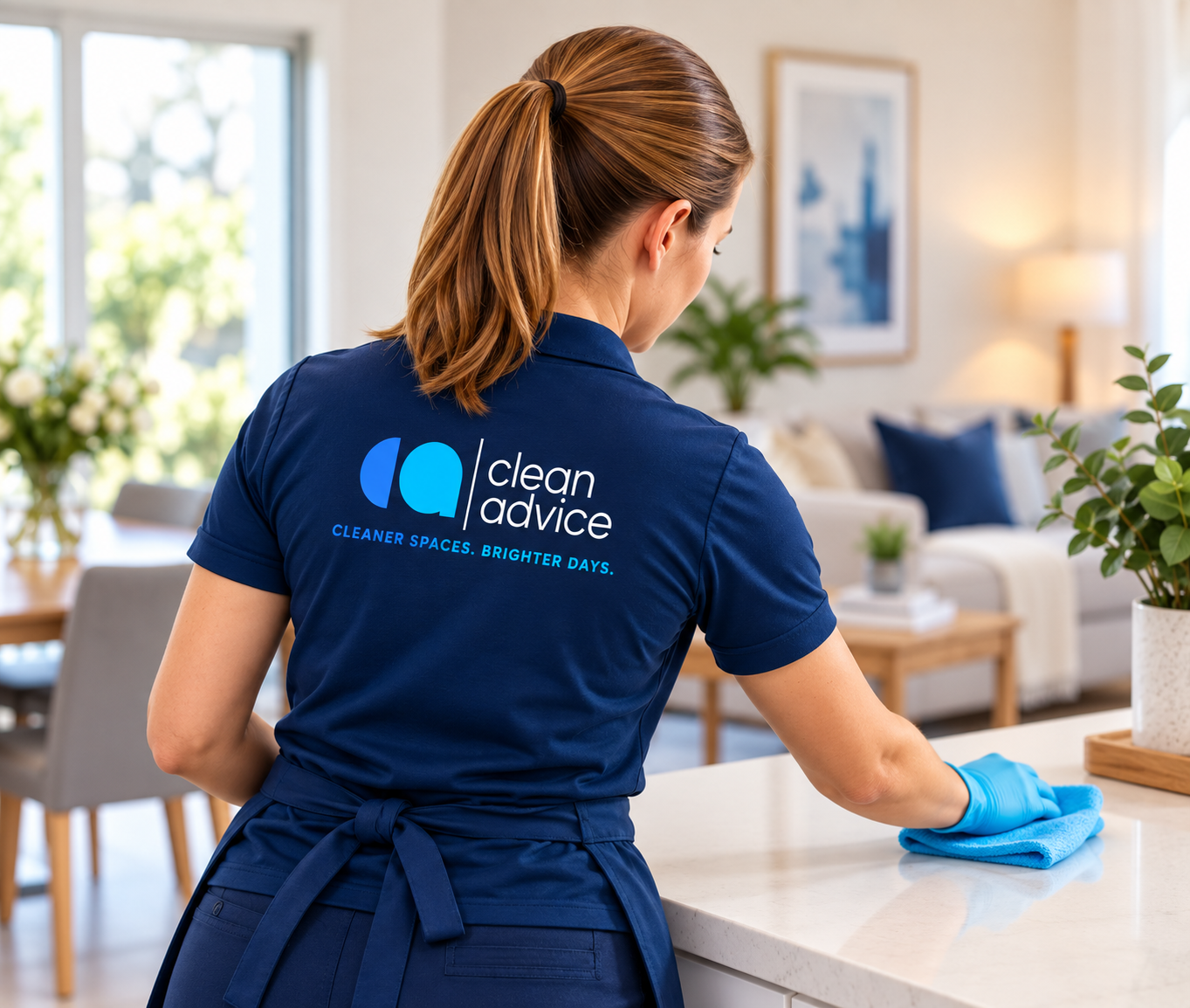 Clean Advice professional female cleaner